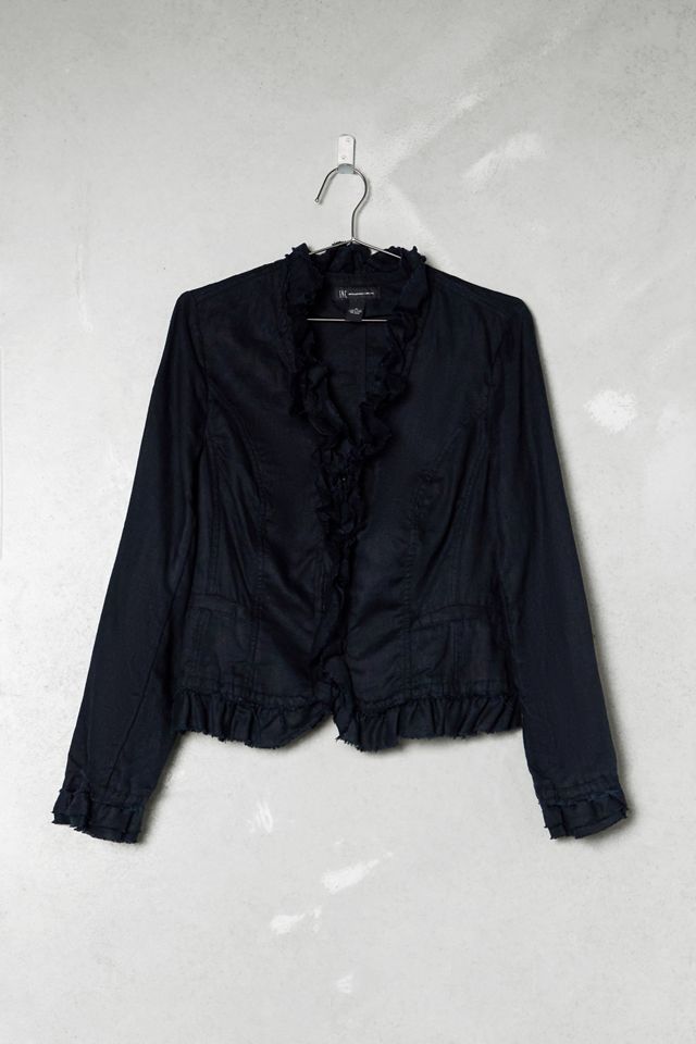 One-Of-A-Kind Victorian Minimalism Frill Zip-Through Jacket #2