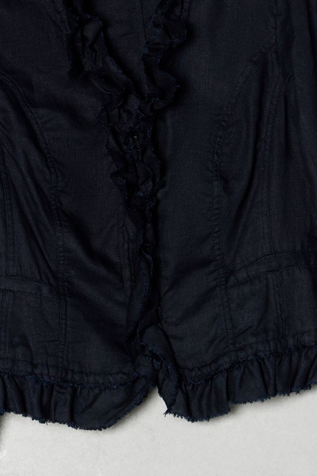 One-Of-A-Kind Victorian Minimalism Frill Zip-Through Jacket #3