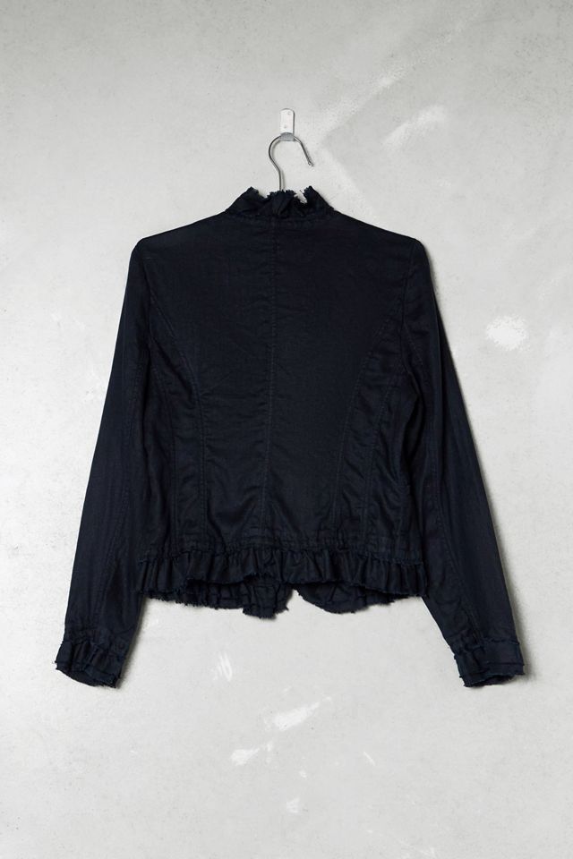 One-Of-A-Kind Victorian Minimalism Frill Zip-Through Jacket #4