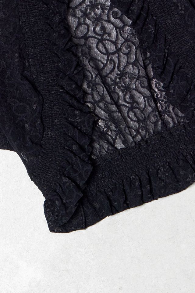 One-Of-A-Kind Victorian Minimalism Bizz Girl Black Lace Shrug #1