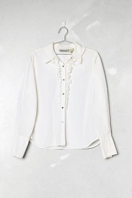 One-Of-A-Kind Victorian Minimalism Susan White Frill Shirt