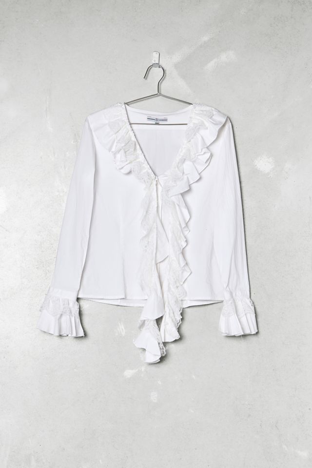 One-Of-A-Kind Victorian Minimalism CYC White Lace Shirt #2