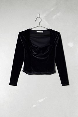 One-Of-A-Kind Victorian Minimalism Abercrombie Long Sleeve Velvet Top