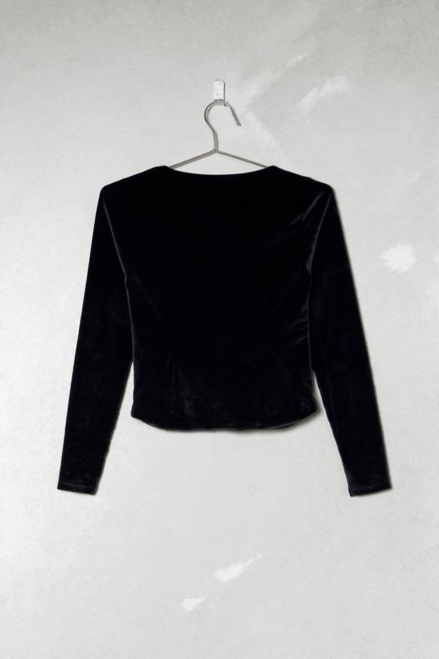 One-Of-A-Kind Victorian Minimalism Abercrombie Long Sleeve Velvet Top #2