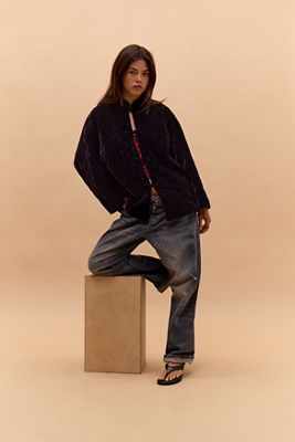 One-Of-A-Kind Victorian Minimalism Valerie Velvet Frogging Jacket