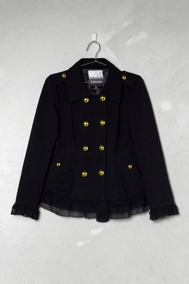 One-Of-A-Kind Kensie Black Button-Through Jacket #2