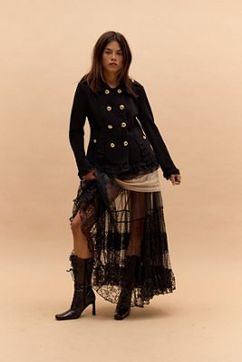 One-Of-A-Kind Kensie Black Button-Through Jacket