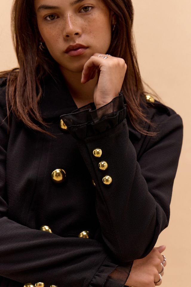 One-Of-A-Kind Kensie Black Button-Through Jacket #1