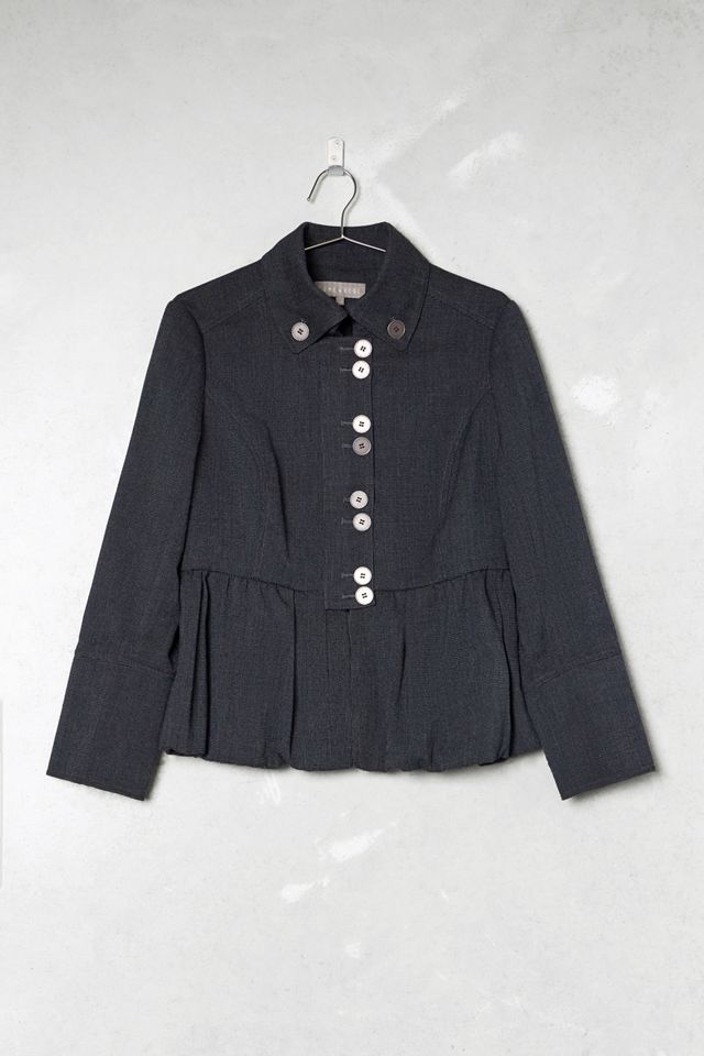One-Of-A-Kind Victorian Minimalism Somewhere Grey Bubble Hem Jacket #2