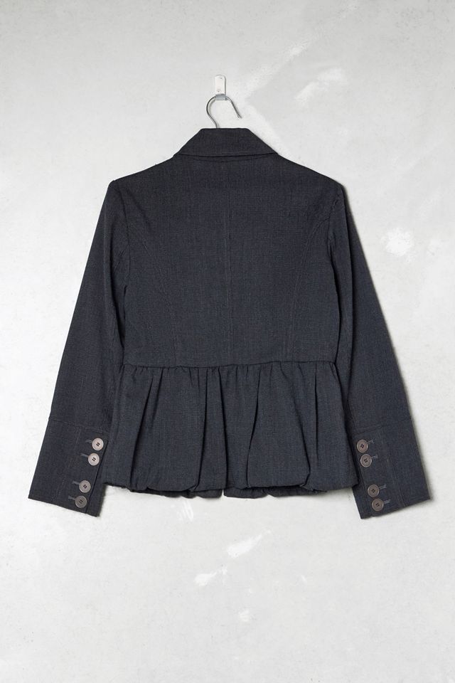 One-Of-A-Kind Victorian Minimalism Somewhere Grey Bubble Hem Jacket #4