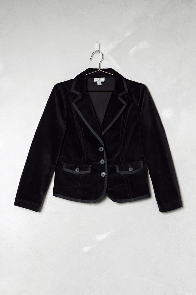 One-Of-A-Kind Victorian Minimalism Ann Velvet Button-through Blazer #1