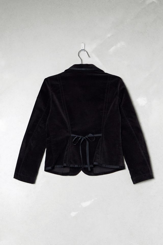 One-Of-A-Kind Victorian Minimalism Ann Velvet Button-through Blazer #4