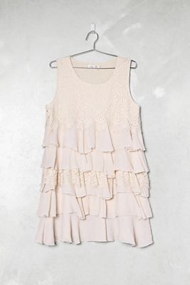 One-Of-A-Kind Victorian Minimalism Paisley Vine Lace Dress
