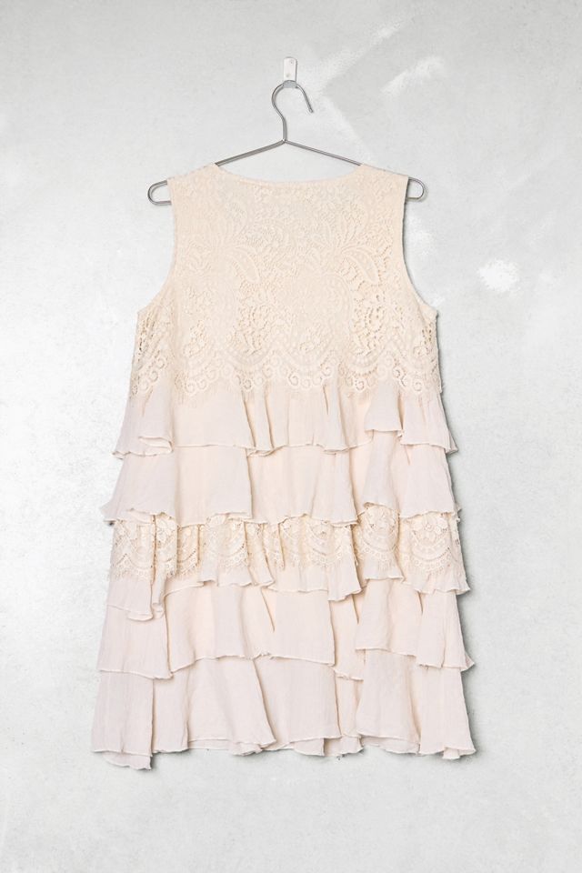 One-Of-A-Kind Victorian Minimalism Paisley Vine Lace Dress #4