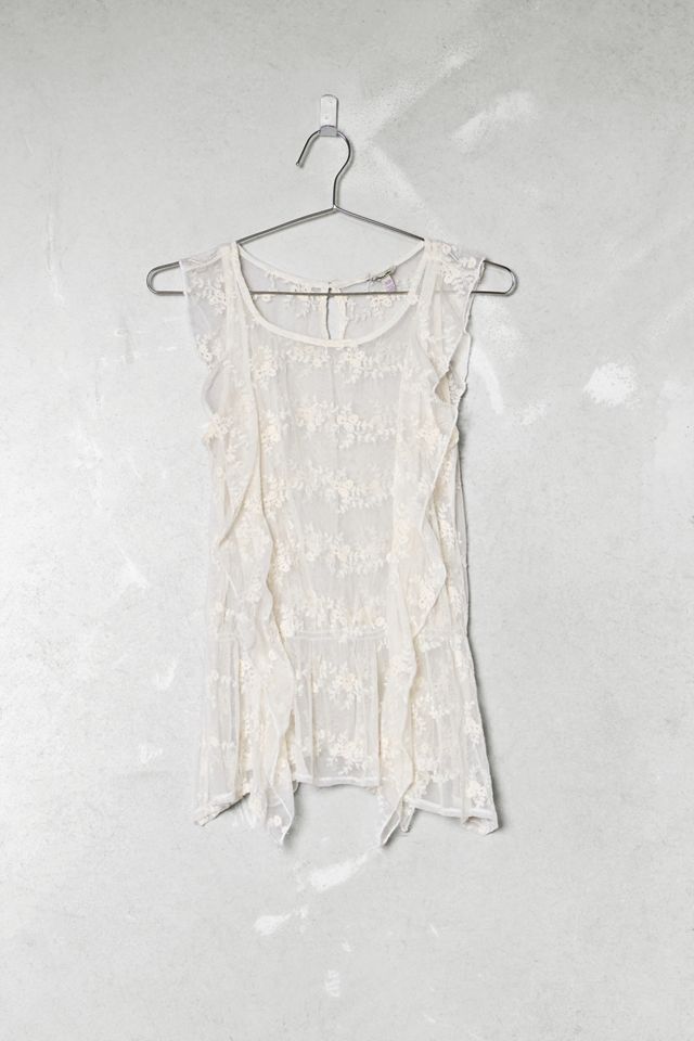 One-Of-A-Kind Victorian Minimalism Heritage Lace Tank Top #2