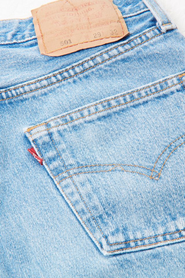 Urban Renewal One-Of-A-Kind Suede Patch Light-Wash Levi's Jeans #3