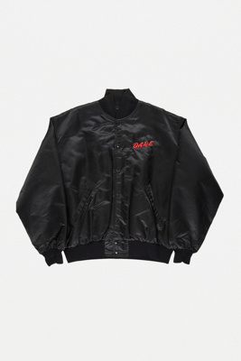Urban Renewal One-Of-A-Kind Black Satin Bomber Jacket
