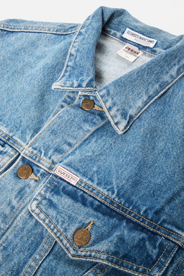 Urban Renewal One-Of-A-Kind Guess Crop Denim Jacket #2