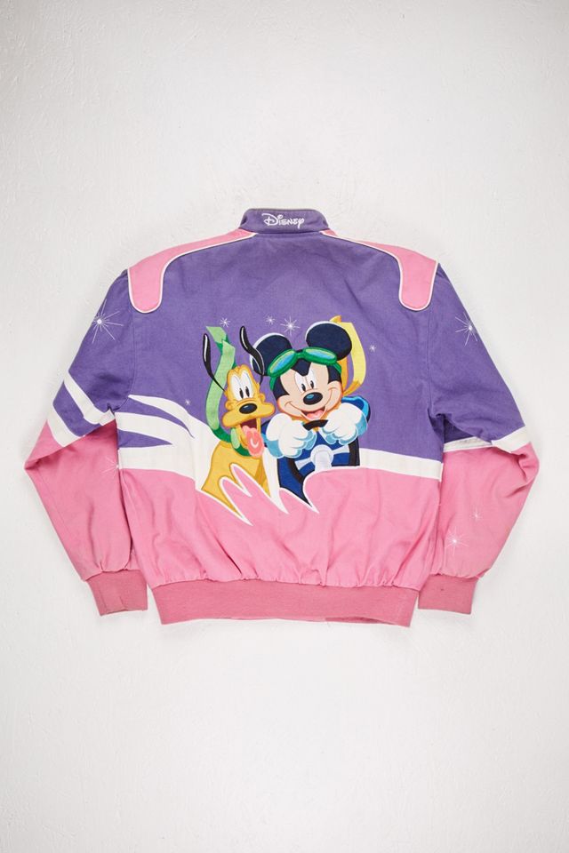 Urban Renewal One-Of-A-Kind Pink Mickey & Friends Racing Jacket #1