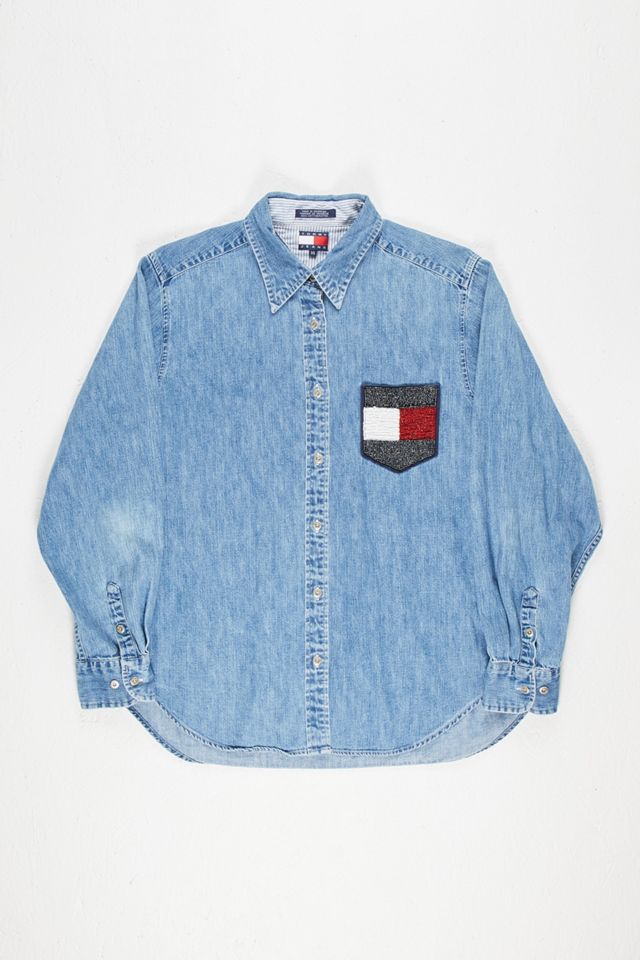Urban Renewal One-Of-A-Kind Tommy Hilfiger Denim Shirt Urban