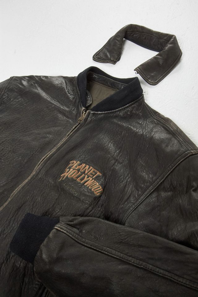 Urban Renewal One-Of-A-Kind Planet Hollywood Reversible Leather Jacket #3