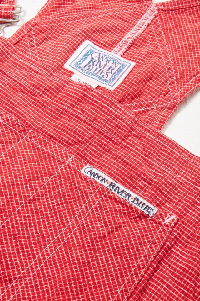 Urban Renewal One-Of-A-Kind Vintage Check Dungaree Shorts #1