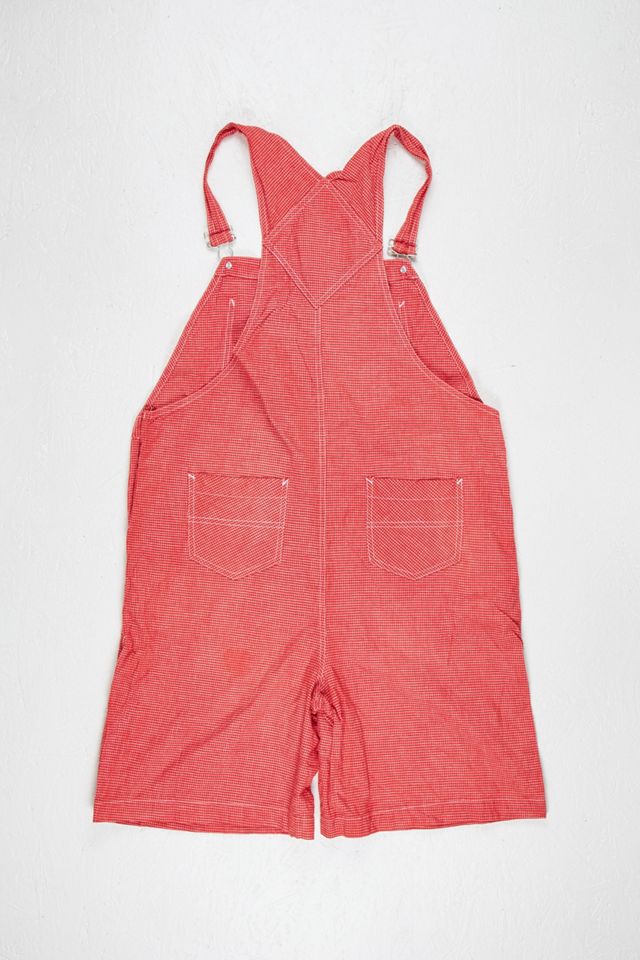 Urban Renewal One-Of-A-Kind Vintage Check Dungaree Shorts #2