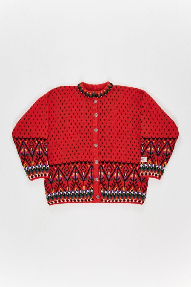 Urban Renewal Vintage Red Christmas Outfitters UK Cardigan | Urban