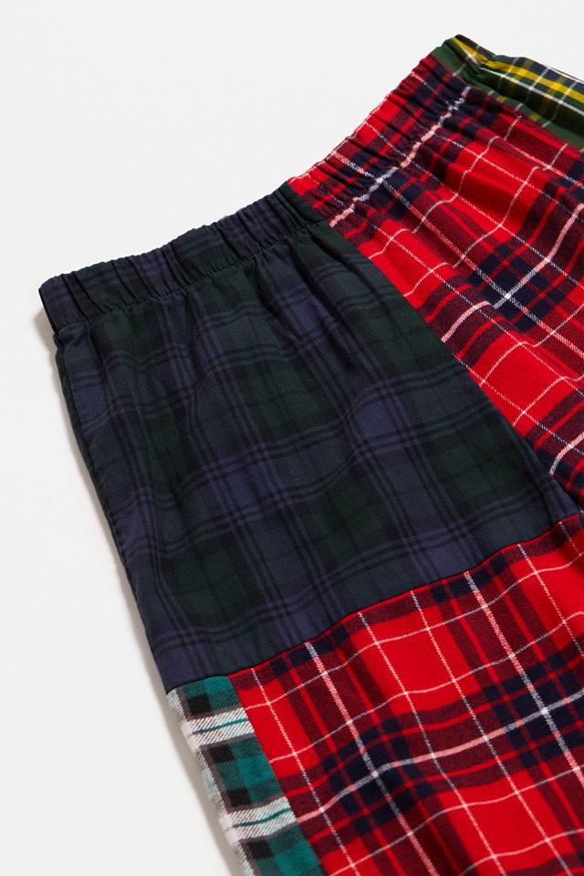 Urban Renewal One-Of-A-Kind Spliced Tartan Joggers  #1