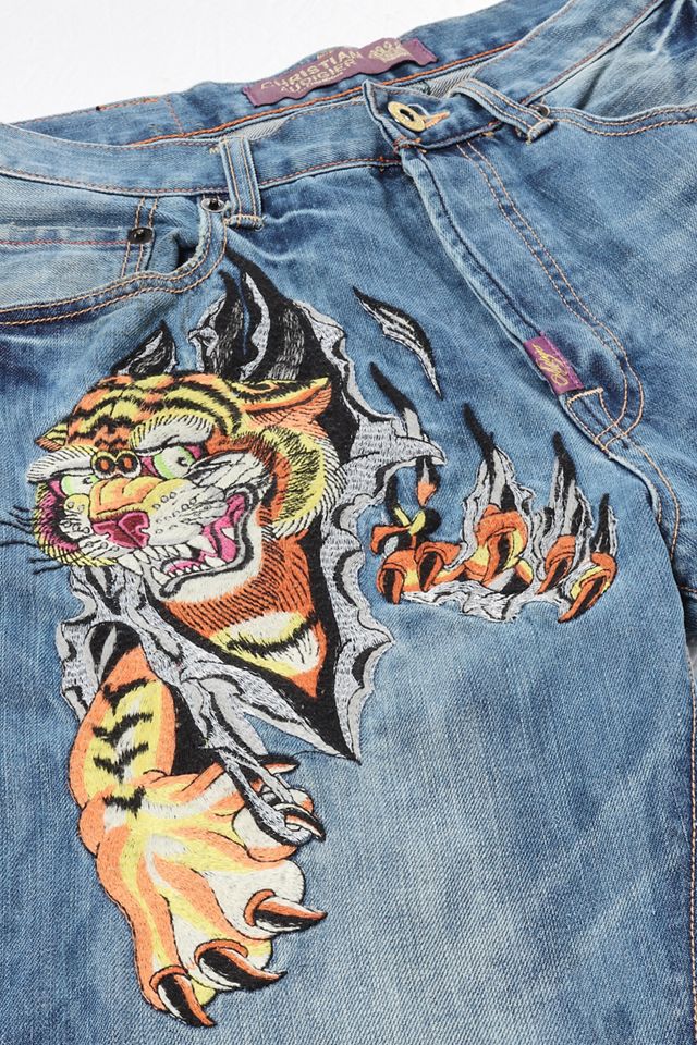 Urban Renewal One-Of-A-Kind Christian Audigier Jeans  #2