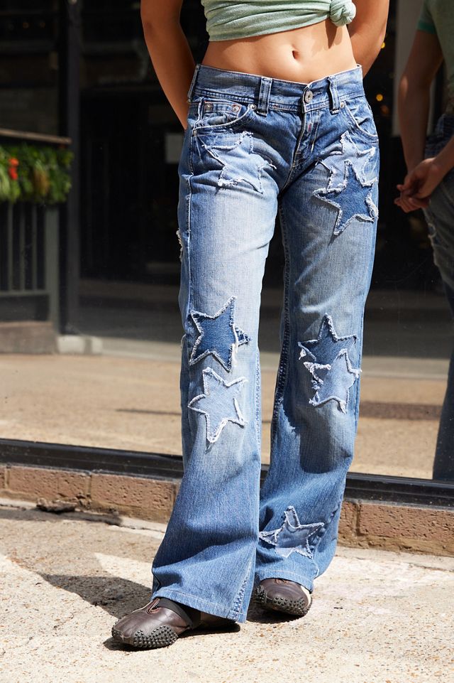 Urban Renewal One-Of-A-Kind Remade Multi-Star Jeans  #4
