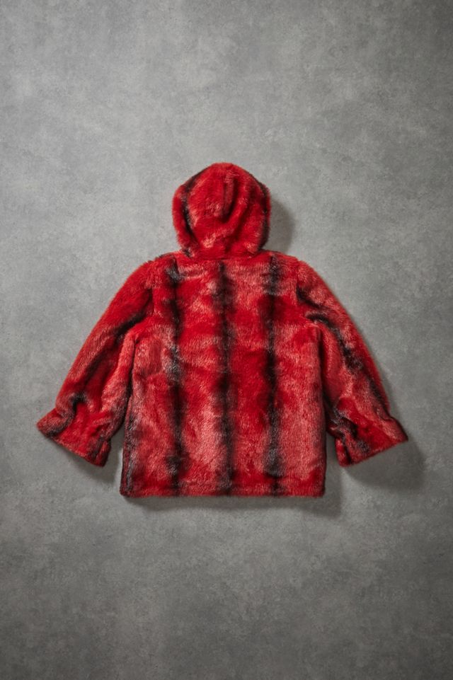 Urban Renewal One-Of-A-Kind Red Faux Fur Jacket #6