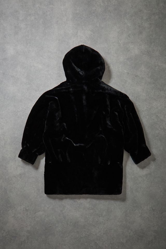 Urban Renewal One-Of-A-Kind Black Vintage Faux Fur Jacket #2
