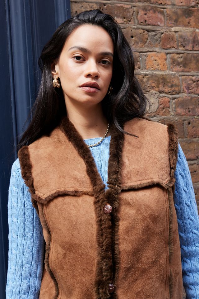 Urban Renewal One-Of-A-Kind Shearling Gilet  #3