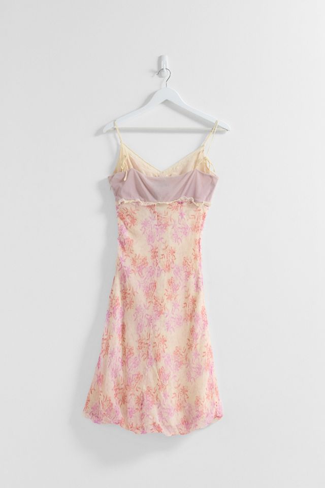 Urban Renewal One-Of-A-Kind Prom Cream Floral Midi Dress #2