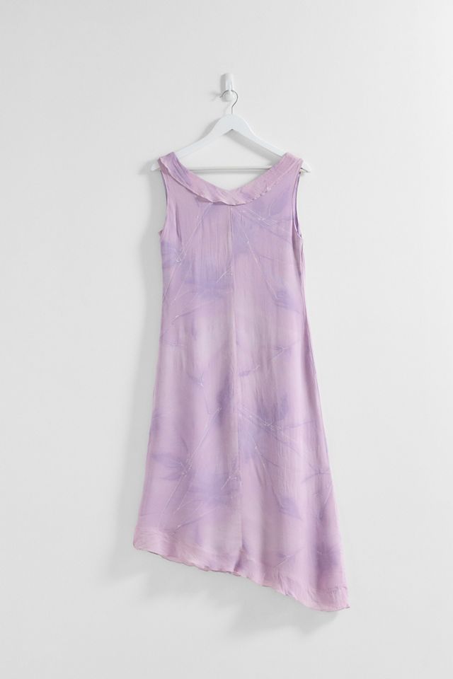 Urban Renewal One-Of-A-Kind Prom Purple Asymmetric High Neck Midi Dress #2