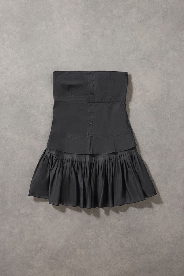 Urban Renewal One-Of-A-Kind Pepe Jeans Black Bandeau Corset Mini Dress #2