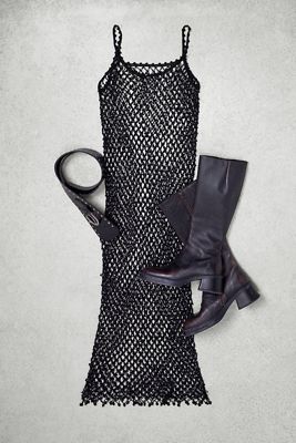 Urban Renewal One-Of-A-Kind Black Sequin Knit Maxi Dress