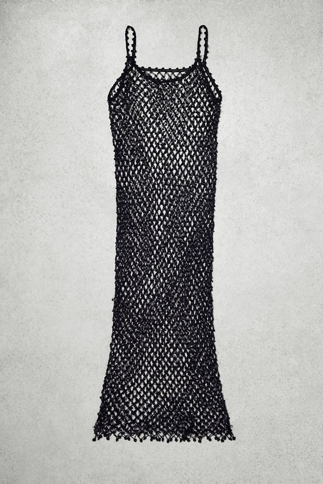 Urban Renewal One-Of-A-Kind Black Sequin Knit Maxi Dress #1