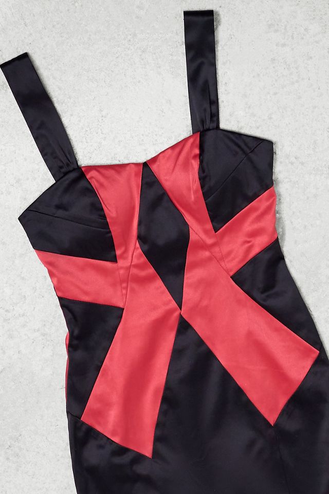 Urban Renewal One-Of-A-Kind XOXO Black & Pink Silk Mini Dress #2