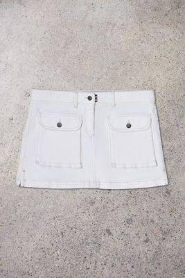 Urban Renewal One-Of-A-Kind Burberry Denim Mini Skirt