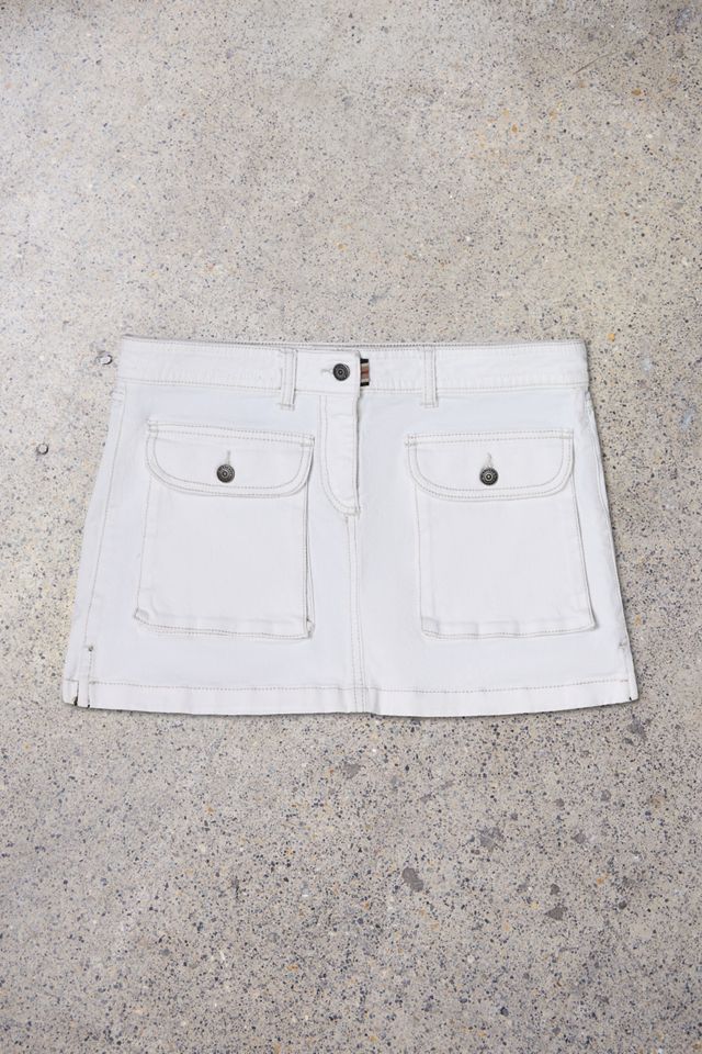 Urban Renewal One-Of-A-Kind Burberry Denim Mini Skirt