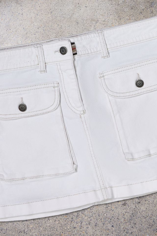 Urban Renewal One-Of-A-Kind Burberry Denim Mini Skirt #1