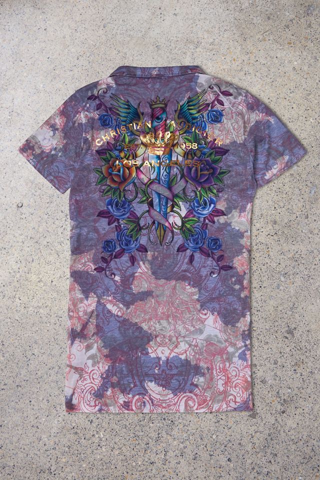 Urban Renewal One-Of-A-Kind Christian Audigi Graphic Polo Top #2