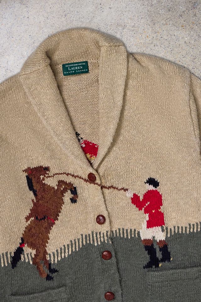 Urban Renewal One-Of-A-Kind Double Ralph Lauren Knit Jockey Cardigan #1
