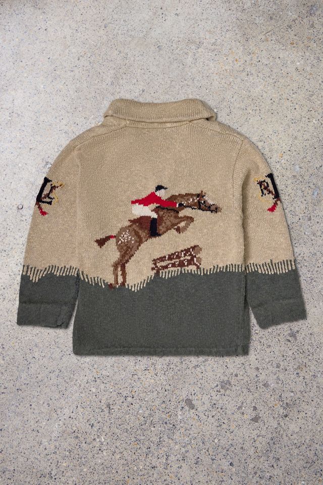 Urban Renewal One-Of-A-Kind Double Ralph Lauren Knit Jockey Cardigan #2
