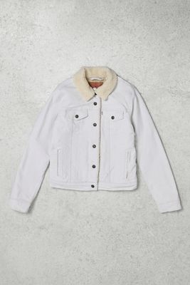 Urban Renewal One-Of-A-Kind Levi's White Denim Jacket 
