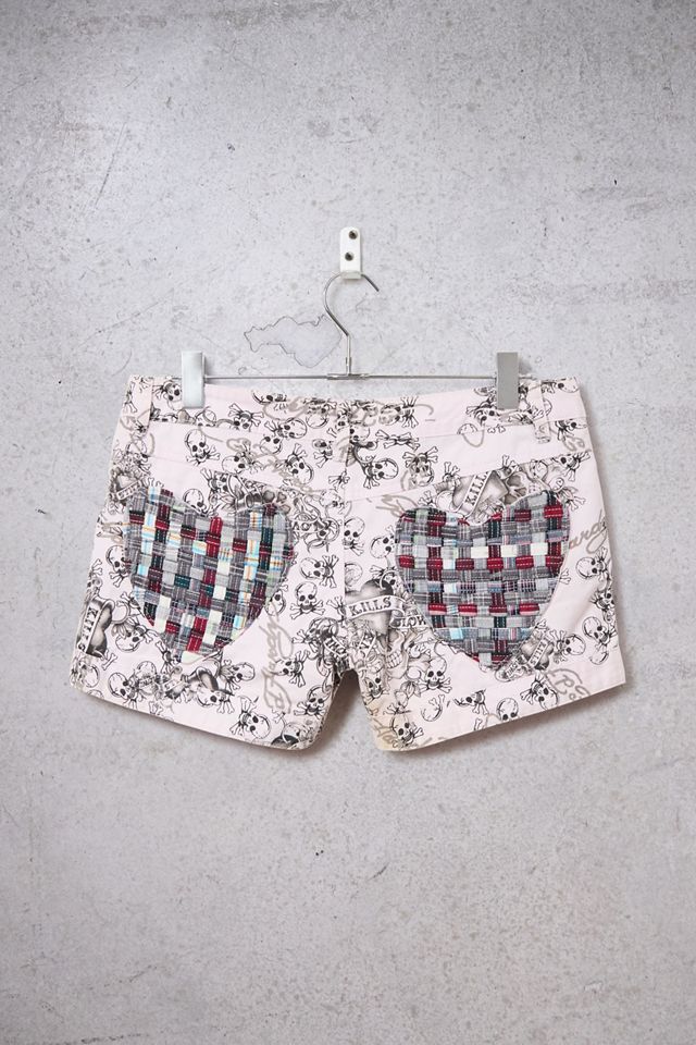 Urban Renewal One-Of-A-Kind Ed Hardy Skull Shorts #2