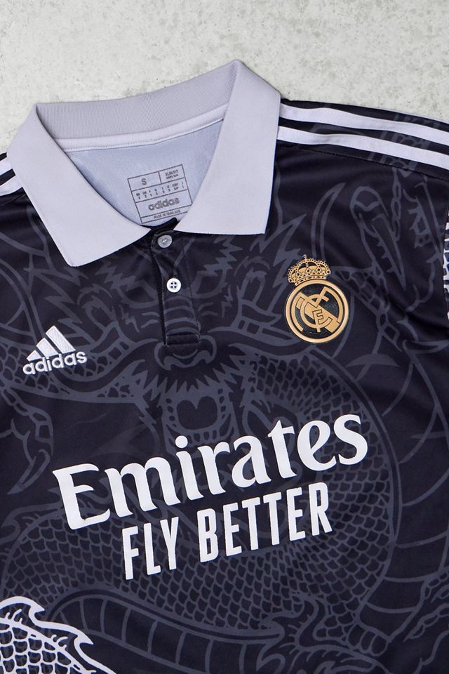 Urban Renewal One-Of-A-Kind adidas Real Madrid Emirates Black 2014/15 Football Shirt #1
