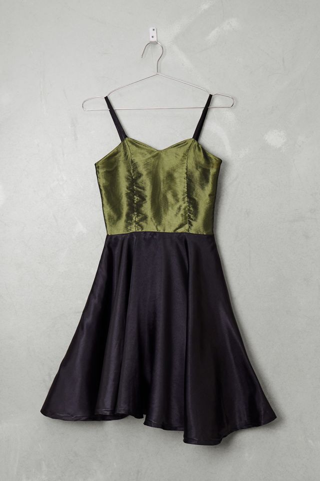 black and green mini dress Horoscopez Mesh Ruched Mini Dress main image 0